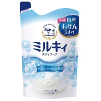 Молочное увлажняющее жидкое мыло для тела с ароматом цветочного мыла Milky Body Soap (мягкая упаковка) 400 мл