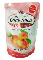 Wins Body Soup peach Крем-мыло для тела с экстр.лист.персика и богатым ароматом 400 мл