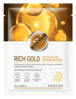 [Enough] Тканевая маска с 24K золотом, Premium Rich Gold Intensive Pro Nourishing mask, 25 мл